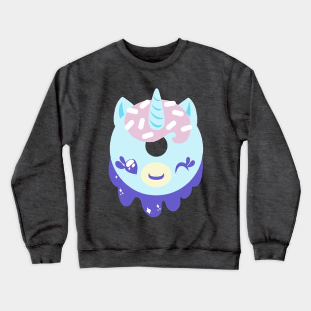 Unicorn Donut Crewneck Sweatshirt by HaloSenpai